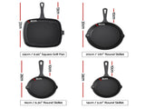 5-Star Chef Cast Iron Fry Pan Skillet Cookware Set Induction Black 14/16/20/24cm XFEL-FP-4PCS