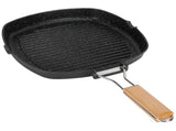 NonStick Practical Frying Pan Steak Skillet BBQ with Foldable Handle Kitchen Supplies V1294-YM0718-3118200268312