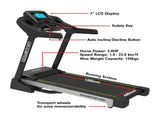 Powertrain K2000 Treadmill 22kph Electric Exercise Home Gym Cardio Running Fitness TML-HSM-K2000