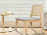 Levede 2x Rattan Dining Chair Solid Wood Lounge CH1141-2-NT