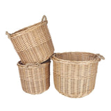 3 Piece Wicker Storage Basket with Handles set V915-MB0057