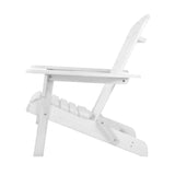 Gardeon Adirondack Outdoor Chairs Wooden Foldable Beach Chair Patio Furniture White FF-BEACH-NTLCHAIR-WH