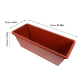 6-Pack Dark Red Plastic Flower Pots, Anti- Holders for Indoor and Outdoor Gardening V1370-AZ4-11537