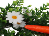 Carrot Plant Wreath Spring Summer Green Leaf Flower Artificial Wreath for Holiday Wall Decoration V1294-YM0901-3115250001411