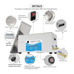 22L Digital Ultrasonic Cleaner Jewelry Ultra Sonic Bath Degas Parts Cleaning V238-SUPDZ-32577200717904