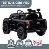 Ford Ranger Electric Kids Ride On Car - Black CAR-FRD-707-BK