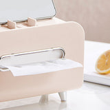 Desktop Tissue Box Multifunction Tissue Storage Dispenser with Phone Holder Remote Control Organizer V1294-YM0710-3117230308312