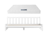Giselle Double Mattress with Artiss Wooden Bed Frame Natural Pine Timber Base MABF-13D-001D-D-WH
