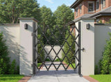 Single Folding Security Gate, Lockable Scissor Gate with 360 degree Swivel Casters, Outdoor V952-GZDZDAQM79483EIKM001V0