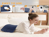 Dark blue This large heating pad features 6 temperature levels and 4 timer settings, V1232-JRD003