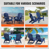 Adirondack Chair Plastic, Set of 2 All-Weather Portable Folding Fire Pit Chair, Outdoor Adirondack V952-SLADLDKYLSKZ3IJ8KV0