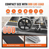 VEVOR Portable Wheelchair Ramp, 213 cm 363 kg Capacity, Non-Slip Aluminum Folding Threshold Ramp, V952-ZDKMJPD84YC13E5LEV0