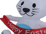 Easter Inflatable Bunny 4FT 210T Polyester IP44 Waterproof Easter Blow Up Rabbit Yard Decoration V1294-YM0901-3115240010712
