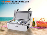 Insulated Portable Cooler, 49 L, Holds 50 Cans, Retention Hard Cooler with Heavy Duty Handle, V952-BXSYLQQZS55QTAYNBV0