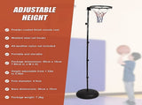 Netball Ring with Stand Portable Pole Height Adjustable V63-798747