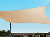 Instahut Shade Sail 3x6m Rectangle 185GSM 95% Sand Shade Cloth SAIL-DL-L-3X6-C-SA