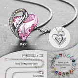 Infinity Love Heart Necklace, Birthstone Necklace for Women, Jewelry for Women with Healing V1164-325787