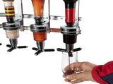 Professional Wall-Mounted Alcohol Tot Dispenser - Heavy Duty Adjustable Metal Wine Rack V888-ELOSUNG49799