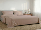 1000 Thread Count Cotton Rich Double Bed Sheet Set 4 Piece, Soft Feel Microfibre Blend, Solid C CVC-10DBL-LN