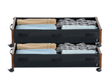 Under Bed Storage with Wheels, 650 x 460 x 180 mm Underbed Containers, Underbed Shoes Organizer with V952-CDCWKFTMBYDLATMLN001V0
