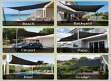 Instahut Sun Shade Sail Cloth 98% UV Block Outdoor Canopy Rectangle 5X6M Black SAIL-DL-H-5X6-BK