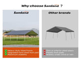 Samland Portable Carport Garage Shelter Canopy Double Size 18x20FT V1060-PGD1386A+B+C