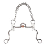 120mm Horse Mouth Snaffle with Chain Stainless Steel Horse Bit for Equestrian Training Equipment V1294-YM3111220273811-0421
