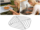 Stainless Steel Grill Rack Suitable for Air Fryer, Replacement Bakeware Tray with Lids, 9x9 Baking V1370-AZ4-24034