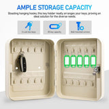 Wall-Mounted Key Cabinet Lock, Organizer for Key Storage and Convenient Hanging V1366-AZ2-W-11320