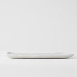 Platter Rectangular 35cm Shell White Glaze V637-C0457