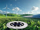 8-Pack Solar Ground Lights - Waterproof In-Ground Landscape Lighting for Pathway, Yard, Deck, Patio V1366-AZ2-W-16400
