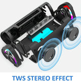 Portable RGB Bluetooth Speaker with Lights 10W Stereo Sound, Bluetooth 5.3, TWS Pairing, 2000mAh, V1232-XYX-001