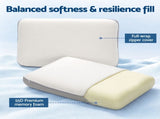 ROOMSENSE Reversible Dual-Sided Memory Foam Pillow, Ice-Cooling & Warm Fabric Sides, 55D Ultra-High XFKF-PL-1168R-WHX2
