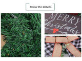 Xmas Wreath Decoration With Sign 18in Plaid Burlap Wreath for Front Door Home Indoor Outdoor Porch V1294-YM0901-240918HL03-1
