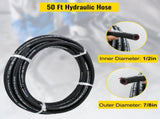 Hydraulic Hose 15m Rubber Hydraulic Hoses with 2 High-Tensile Steel Wire Braid, Inner Diameter 1/2 V952-00PSIX5NJR2YV2MH3V0