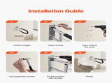 Toilet Safety Rail, 76.5 cm U-Shaped Handicap Bar, Foldable Senior Safety Pole, Flip Up Toilet V952-CSFSWZTKFZ305ODGSV0