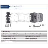 Backup Parktronic System Car Auto Vehicle Reverse with 8 Parking Sensors kit Detection LCD V1192-AZ-W-0025