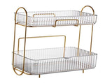 Makeup Organizer 2 Tier Bathroom Countertop Organizer Large Capacity Cosmetic Holder Shelf for V1294-YM0706-3117230199911