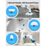 Bathroom Scrubber Electric, Shower Cleaner Electric Spin Scrubber, Long Handle Cleaning Brush for V1192-AZ-W-31102
