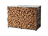Firewood Rack with Sloped Roof, 143cm Outdoor Firewood Holder, 1/4 Cord Log Storage Shed, 299kg Max V952-HWDCJ4FT20MMZB5Q6001V0