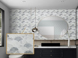 Tiles 3D Peel and Stick Wall Tile Fish Scale Mosaic 10 Sheets V63-837111