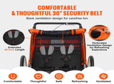 Bike Trailer for Toddlers, Kids, Double Seat, 45 kg Load, 2-In-1 Canopy Carrier Converts to V952-LYS2GHJG1220E5YTPV0