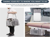 Blue Portable Pet Travel Carrier Bag - Foldable, Durable, and Comfortable for Small Dogs & Cats V888-ELOSUNG20417