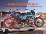 Motorcycle Carrier, 2-Bike 272.15KGS Aluminum Motorcycle Carrier Hitch Mount, Loading Ramp, Scooter V952-MTCYSJLZ600BGLI5EV0