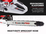 BAUMR-AG Petrol Commercial Chainsaw 24 Bar E-Start Chain Saw Top Handle Pruning V219-CHNSAWBMRC9X2
