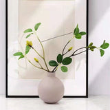 Small Vase Three-Piece Set, Desktop Round Cute Ceramic Flower Vase Simple Soft Home V1192-AZ-W-15844