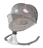 Electric Baby Bouncer Swing Chair Cradle Rocker Grey 65x70x53cm with Music Toys V178-59295