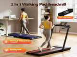 Everfit 3 in 1 Walking Pad Treadmill With Led Lights Foldable Under Desk Treadmills for Home Gym TMILL-400-LED-BK