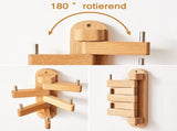 Oak Coat Rack, Wooden Wall Mounted Coat Rack for Entryway, Living Room, Bedroom, Bathroom V1237-ZY-203-0098
