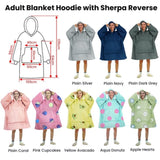 Blanket Hoodie with Sherpa Reverse Yellow Avacado V442-ABR-BLANKET-ADULTHOODIEAVACADO-YELLOW-SH